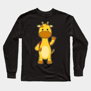 Giraffe with Backpack Long Sleeve T-Shirt